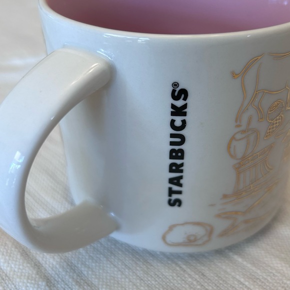 Starbucks Philippines Mug with Gold and Pink Design - Picture 3 of 5
